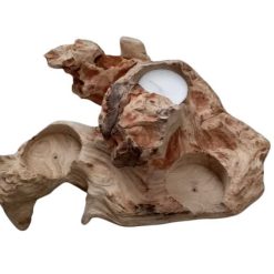 houten waxinelichtjeshouder wortel