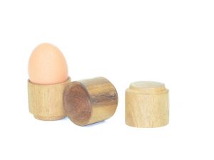 eierdopje, eierdopjes, houten eierdopje
