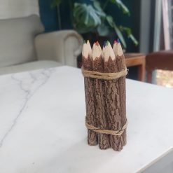 kleurpotloden van echt hout, kleurpotloden met boomschors, schors kleurpotlood, origineel schoencadeau