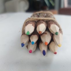 kleurpotloden van echt hout, kleurpotloden met boomschors, schors kleurpotlood, origineel schoencadeau