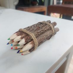 kleurpotloden van echt hout, kleurpotloden met boomschors, schors kleurpotlood, origineel schoencadeau