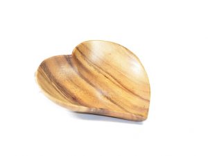 schaal hart, houten hart, bordje hartvorm