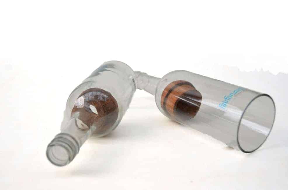 GERECYCLED FLESJE MET LAMP transparant - Afbeelding 3