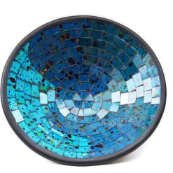 fruitschaal mozaïek blauw