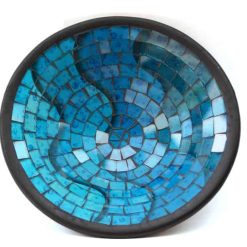 fruitschaal mozaiek blauw