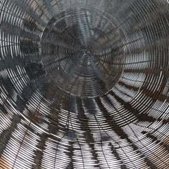 grote fruitschaal ijzer, gevlochten ijzerdraad schaal, fairtrade woonaccessoire