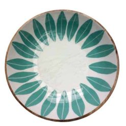 houten fruitschaal bladeren