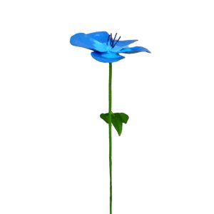 tuinsteker ijzeren bloem blauw