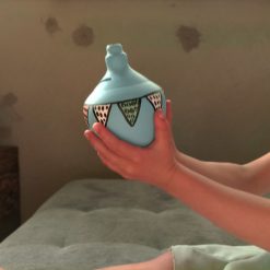 spaarpot zonder opening, spaarpot kraamcadeau jongen