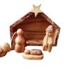 houten kerstgroep, houten kerststal, fairtrade kerststal