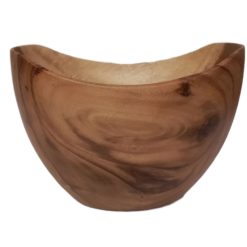 houten schaal organische vorm, houten slakom, saladeschaal hout, kinta schaal, houten fruitschaal