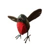 tuinbeeld metaal vogel, beeld roodborstje, vogel grafdecoratie