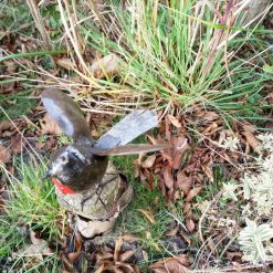 tuinbeeld metaal vogel, beeld roodborstje, vogel grafdecoratie