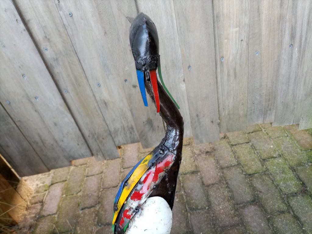 Decoratie Tuinbeeld vogeltje - lijster - polystone - 12 cm | Fun en Feest