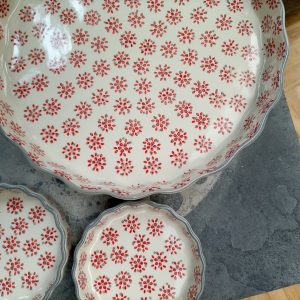 quichevorm aardewerk patroon, stenen taartvorm, aardewerk quichevorm, klassieke taartvorm, quichevorm rood