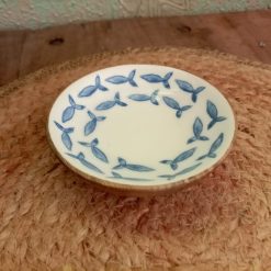 houten amuseschaaltje, luxe amuseschaaltje, amuseschaaltje met vissentekening