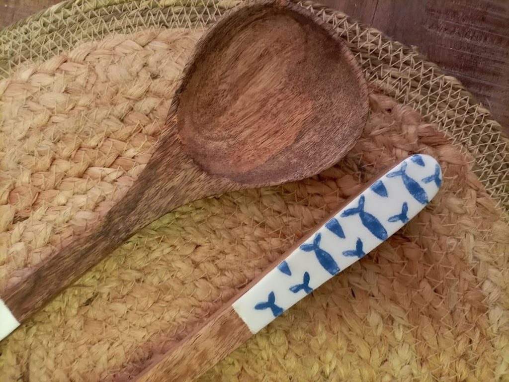 HOUTEN SLABESTEK met print vissen - Design