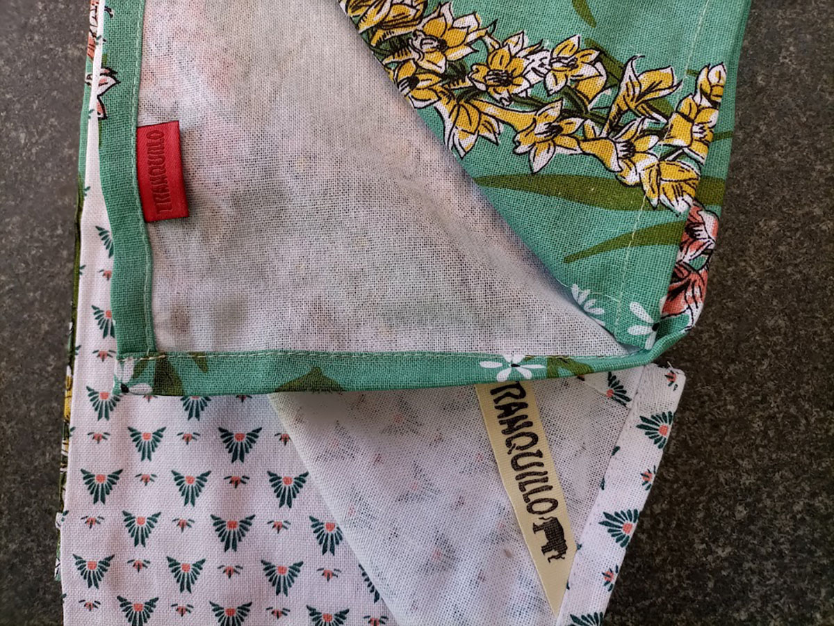 theedoek met print, luxe theedoek met print, set van 2 theedoeken cadeau, praktisch cadeau in de keuken, theedoek in kleur