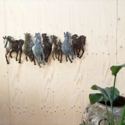 metalen wanddecoratie paarden, paarden decoratie voor aan de muur, 3d paarden van metaal, muurdecoratie paarden, cadeau voor meiden paarden
