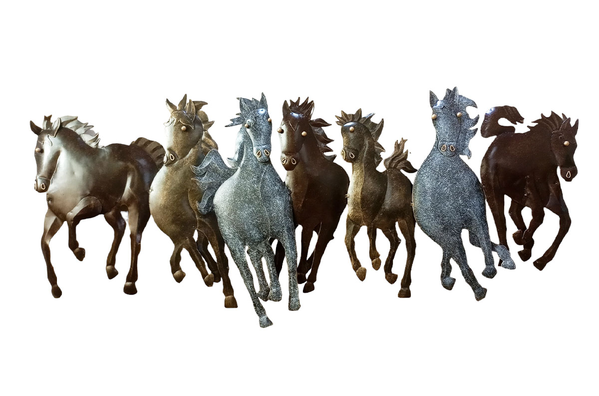 metalen wanddecoratie paarden, paarden decoratie voor aan de muur, 3d paarden van metaal, muurdecoratie paarden, cadeau voor meiden paarden