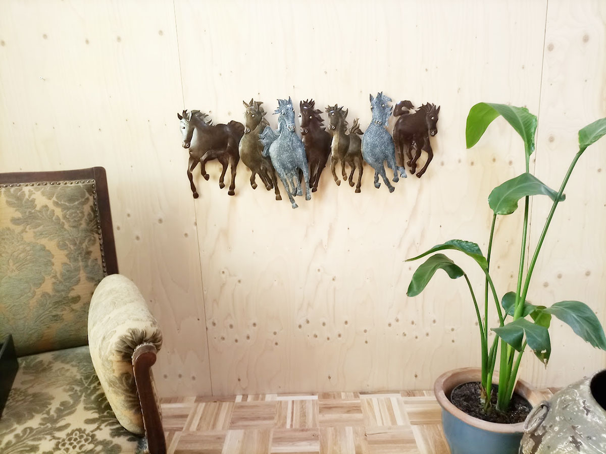 metalen wanddecoratie paarden, paarden decoratie voor aan de muur, 3d paarden van metaal, muurdecoratie paarden, cadeau voor meiden paarden