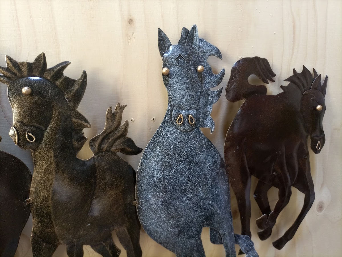 metalen wanddecoratie paarden, paarden decoratie voor aan de muur, 3d paarden van metaal, muurdecoratie paarden, cadeau voor meiden paarden