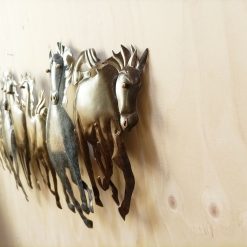 metalen wanddecoratie paarden, paarden decoratie voor aan de muur, 3d paarden van metaal, muurdecoratie paarden, cadeau voor meiden paarden