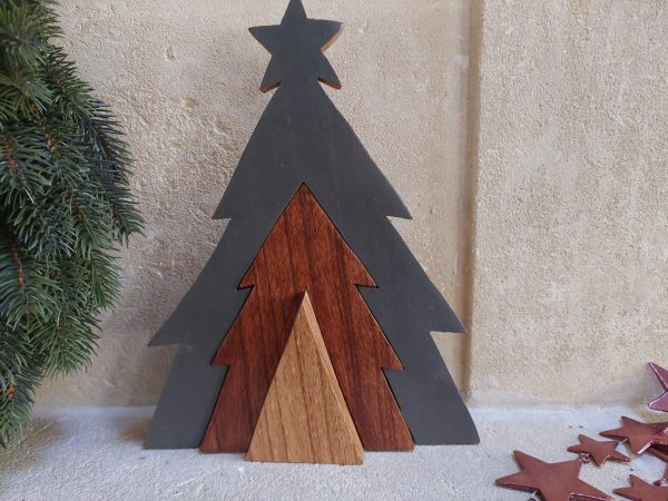 kleine kerstboom van hout, kerstdecoratie vensterbank, houten kerstboom puzzel, kerstdecoratie kerstboom