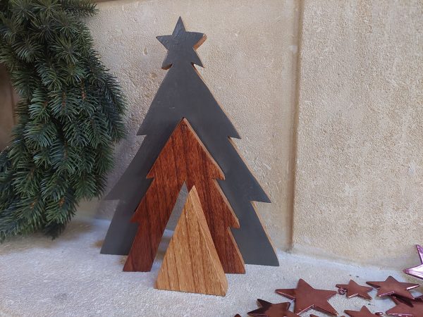 kleine kerstboom van hout, kerstdecoratie vensterbank, houten kerstboom puzzel, kerstdecoratie kerstboom