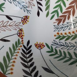 houten fruitschaal aardekleuren, natuurprint schaal, grote serveerschaal, grote fruitschaal hout