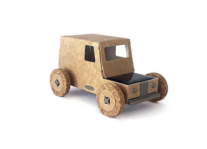 BOUWPAKKET KARTON Brandweerauto Zelfrijdend Floz Design