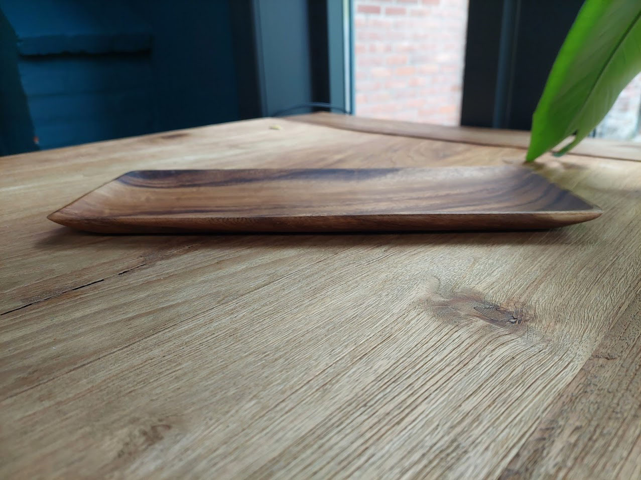 houten dienblad rechthoekig, rechthoekig dienblad, kinta serveerplank, fsc hout dienblad, onderbord kaarsen, hapjesplank