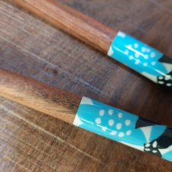 houten slabestek, houten vork en lepel, serveerbestek luxe