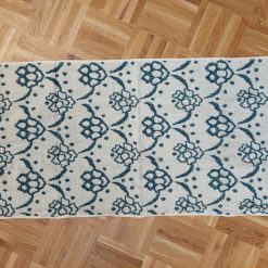 badhanddoek 50x100 met patroon, badhanddoek blauw wit, badkameraccessoires blauw en wit, luxe handdoek cadeauset