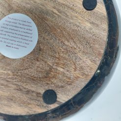 houten fruitschaal only natural, houten fruitschaal zwart marmerlook, luxe schaal van hout