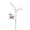 tuindecoratie vogel, metalen tuinprikker vogel, ijsvogel decoratie tuin, cadeau vogelliefhebber