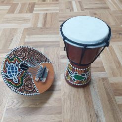 muziekinstrument kokosnoot, muziekinstrument bamboe, djembe voor kinderen, kleine djembe, karimba, karimba voor kinderen, cadeau kinderen educatief, duurzaam cadeau kinderen