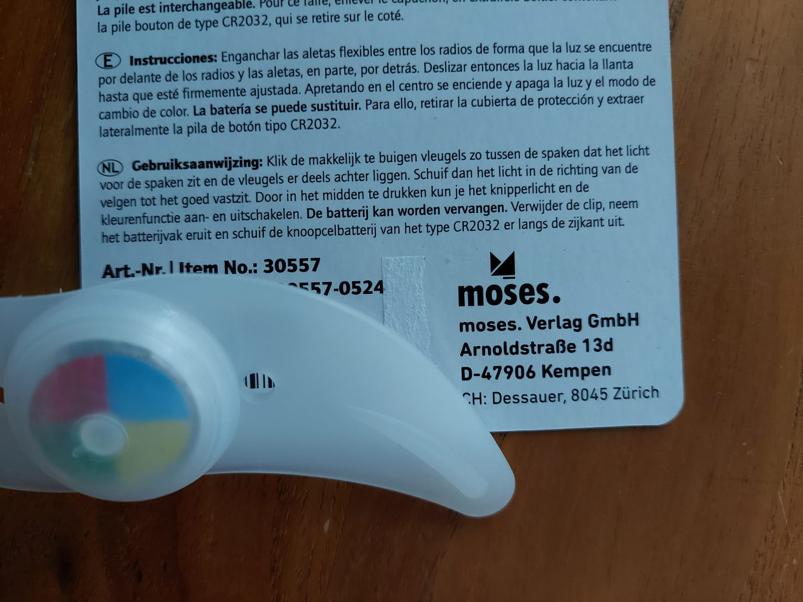 spaakverlichting 3 kleuren, verlichting voor tussen de spaken, cadeau accessoire kinderfiets, veilige fietsverlichting, schoencadeau