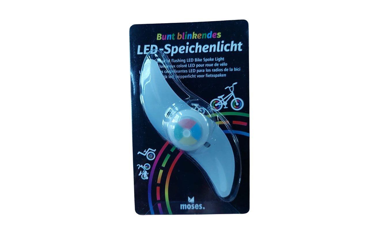 spaakverlichting 3 kleuren, verlichting voor tussen de spaken, cadeau accessoire kinderfiets, veilige fietsverlichting, schoencadeau