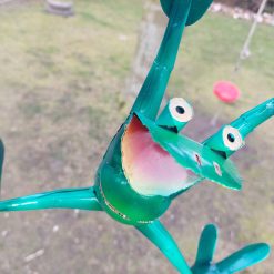 tuinhanger kikker, kikkerbeeld, cadeau voor hem, tienercadeau, metalen tuindecoratie kikker