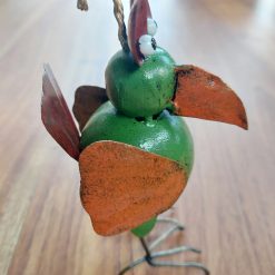 vogelbeeld ijzer, kip beeld, cadeau voor hem, cadeautje voor tiener, kado dat altijd goed valt, gerecycled metaal vogelbeeld