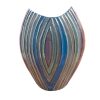 vaas maanvorm, vaas decoratief object, steeppatroon met relief en aardekleuren vaas, cadeau huwelijk, cadeau nieuwe woning