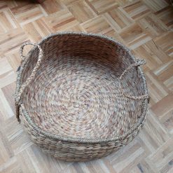 grote ronde opbergmand, mand xl, mand decoratie met handvat, grote mand