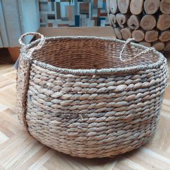 grote ronde opbergmand, mand xl, mand decoratie met handvat, grote mand