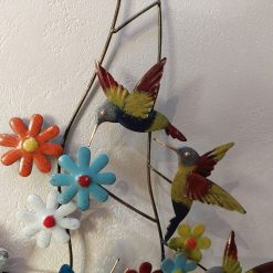 wanddecoratie 3D, muurdecoratie 3d metaal, metalen tak met vogels en vlinders, geschenk nieuwe woning