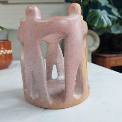 vriendenkring abstract 5 personen, familiebeeld abstract, familiekring vijf figuren, beeld met betekenis, cadeau in familiekring