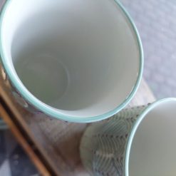 mok zonder oor, mok met voelbaar reliëf patroon, mok zonder oor 300 ml, mix en match servies mokken, stel zelf je servies samen