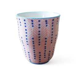 mok zonder oor, mok met voelbaar reliëf patroon, mok zonder oor 300 ml, mix en match servies mokken, stel zelf je servies samen