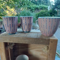 grote mok blauw 500 ml, halve liter mok, koffie en thee mok groot, mokken om te combineren mix & match