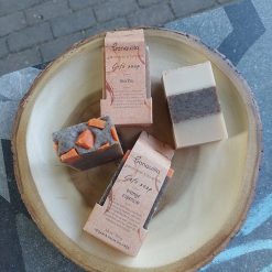 zeep koffiegeur, koffie zeep espresso, zeep cadeauverpakking, cadeau voor koffieliefhebber, blok zeep in koffiegeuren